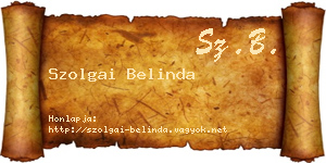 Szolgai Belinda névjegykártya